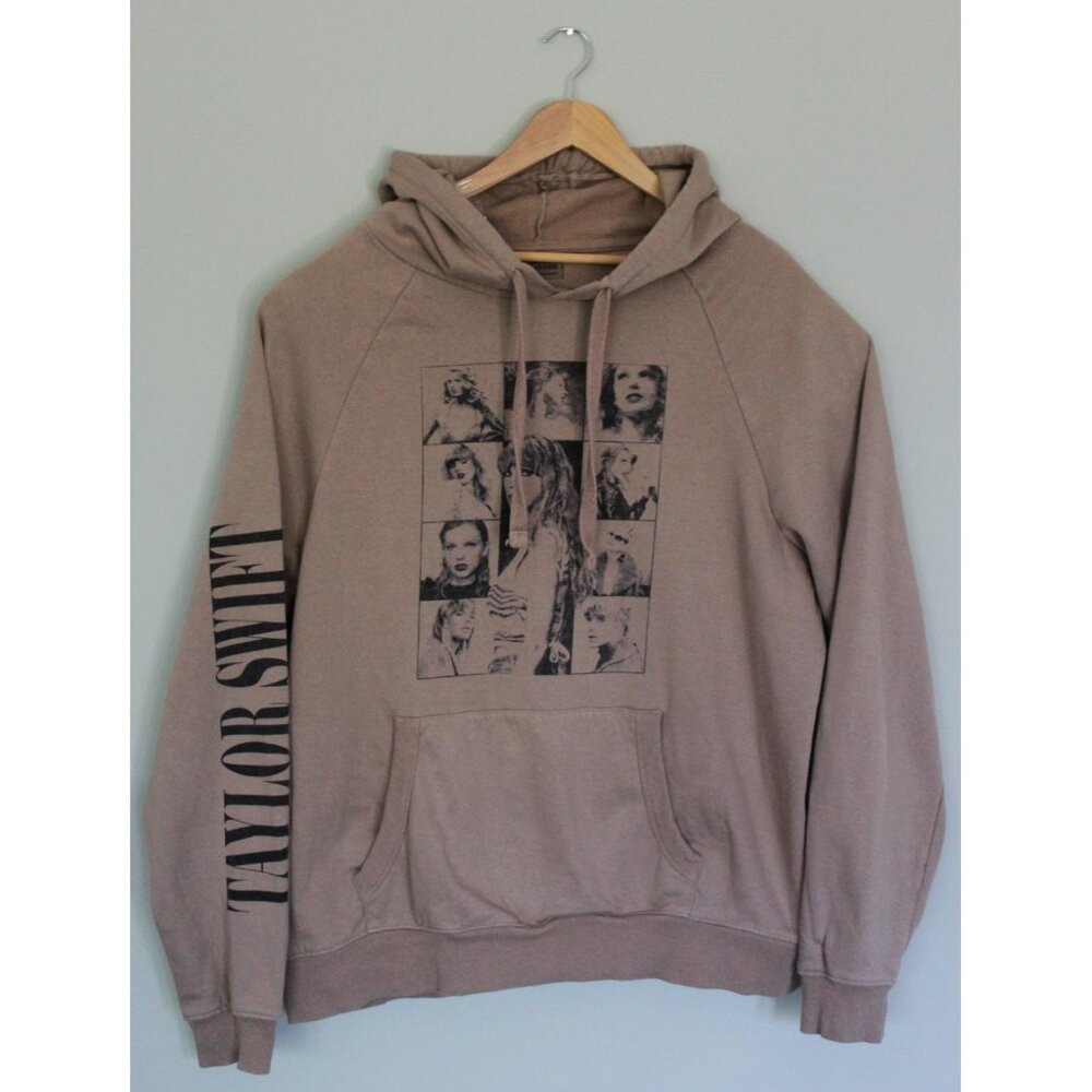 TAYLOR SWIFT Official The Eras Tour Taupe Tan Faces Hoodie Sweatshirt, Size XL